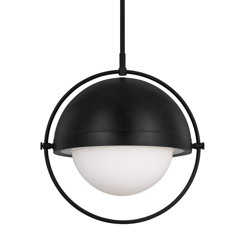 Luminaire sphère suspendu 1 lumière Caesyn, Fer vieilli, H 16,75 po x l 15,5 po x P 15,5 po