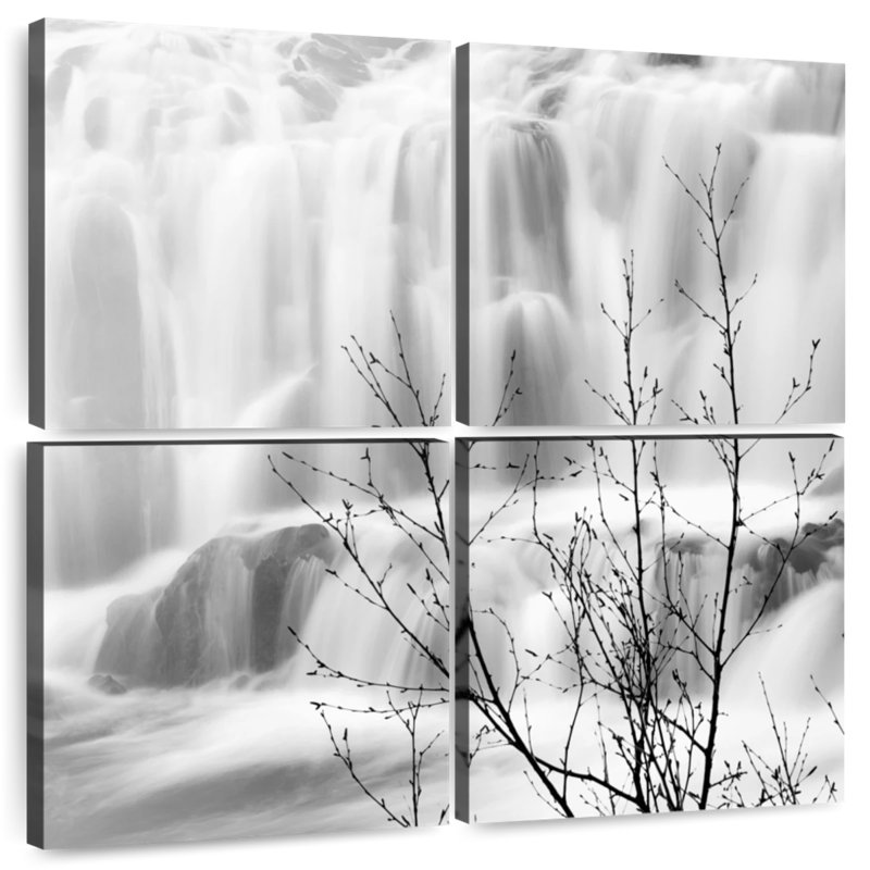 Alvord BW Waterfall, 18" H x 18" W