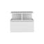 Table de chevet flottante, table de bout, tiroir de table d'appoint, tablettes ouvertes - blanc-298882595