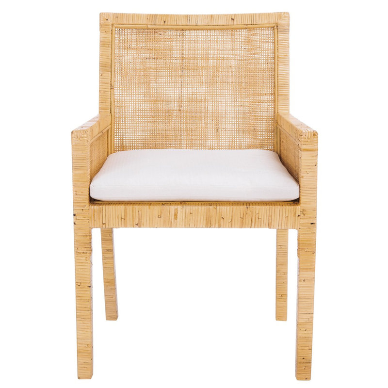 Chaise d'appoint Millican avec coussin, Naturel