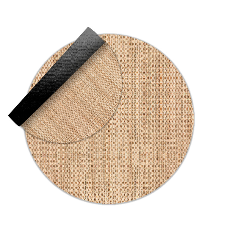Yuliana Vinyl Machine Printed Area Rug, Round 150cm