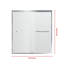 Porte de douche double coulissante 44 "- l 48", H 62 "semi-sans cadre avec panneau de verre fixe l 48" x H 62 "-71011716
