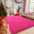 Shag Area Rugs for Living Room, 6x9 ft Soft Fluffy Rugs for Bedroom, Nursery, Kids Room Home Decor, Rose Red-1153120246