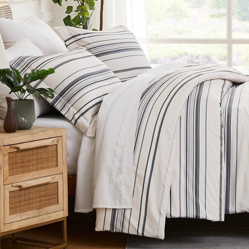 King Gray Reversible Microfiber Down Alternative Comforter Set