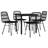 Baldvina Patio Dining Set with Square Table-542327603-542327602