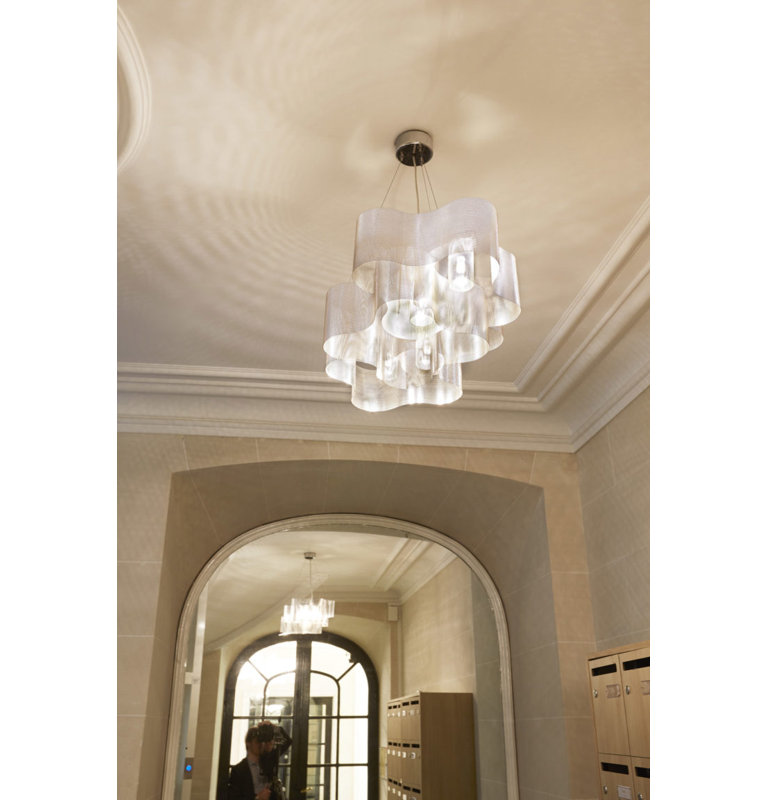 Lustre géométrique unique à 5 lumières Nuage, H 12 po x l 19 po x P 31 po