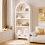 Vitrines en bois manufacturé beige
