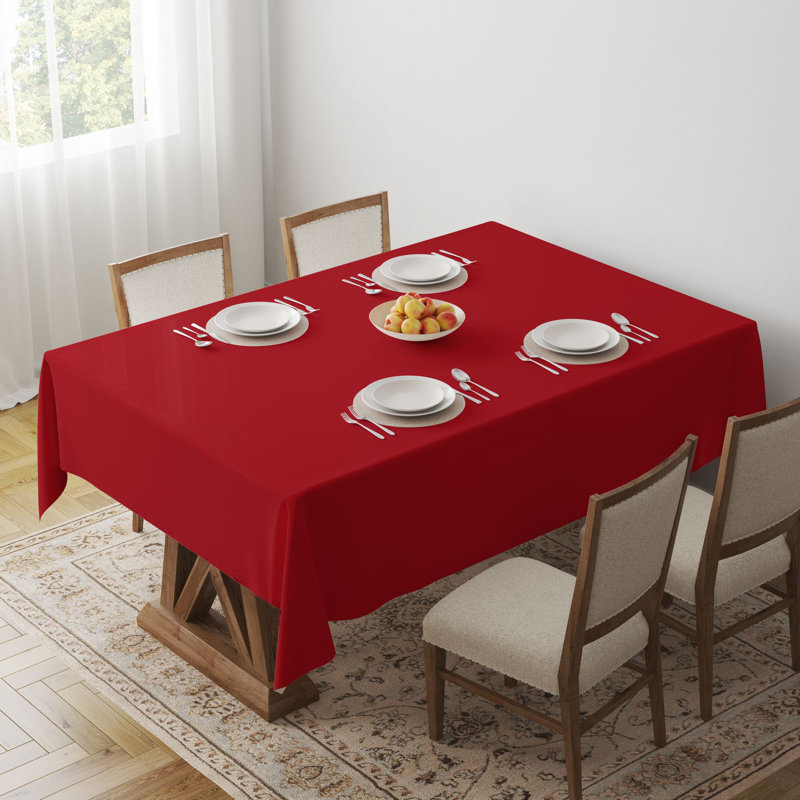 Premium Tablecloth (55 x 71 inches), 65% Cotton / 35% Polyester, Easy Clean | Machine Washable, Tumble Dryer Safe, Ironable | Perfect for Dining Room, Parties & Special Occasions, Stylish & Durable Design