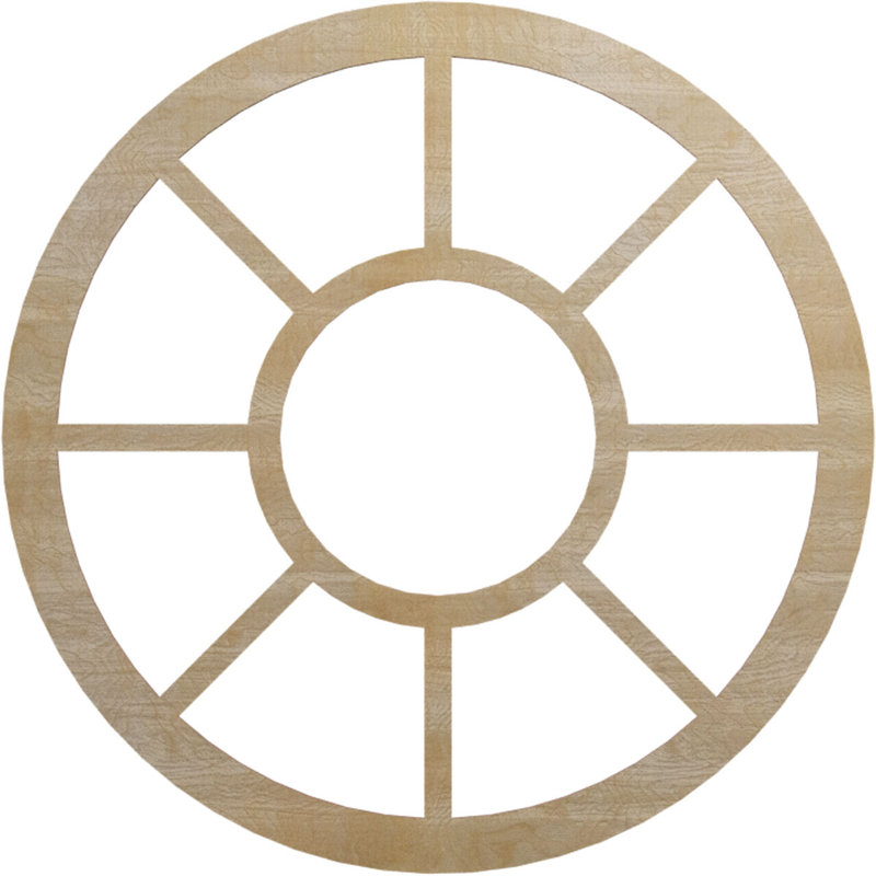 Médaillon de plafond Grace, Bouleau, H 38 po x l 38 po x P 0,25 po