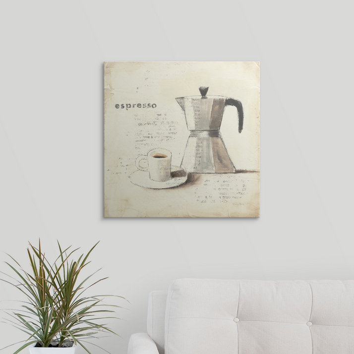 « ii » par emily adams, impression Parisian Coffee, H 35 po x l 35 po x P 1,5 po, Toile