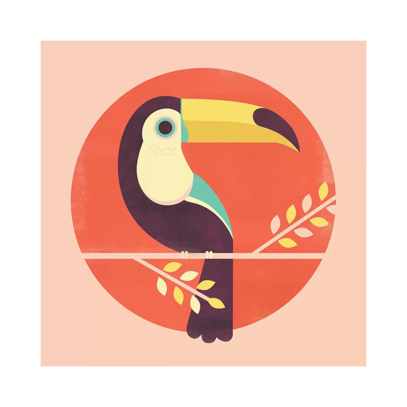 Toucan 1 Piece Wrapped Canvas Wall Art, 93.98 cm H x 93.98 cm W x 3.175 cm D