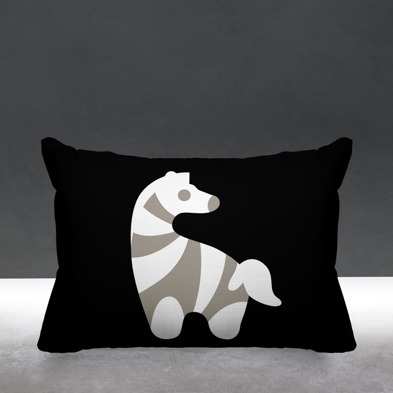 Reversible Throw Pillow, Black