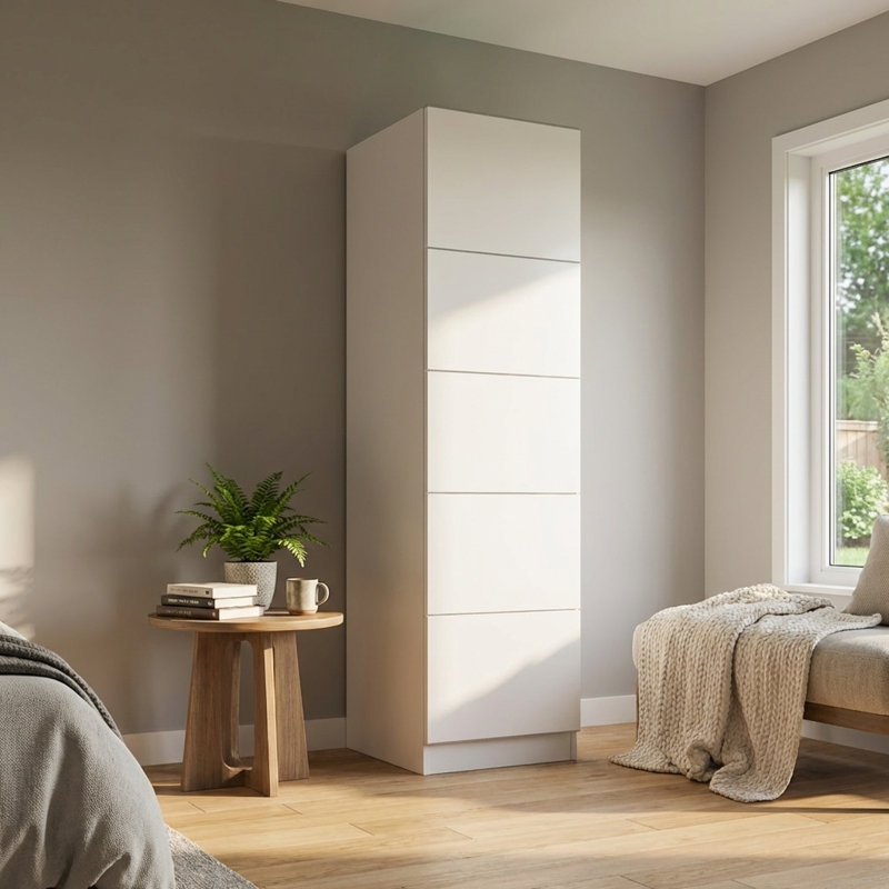 Garde-robe blanche Aria 21,7 po 2EX, H 79 po x l 22 po x P 22 po, Blanc