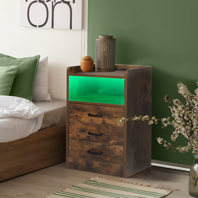 Curtesha 40cm W Manufactured Wood Bedside Table