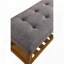 Banc en tissu avec finition chêne