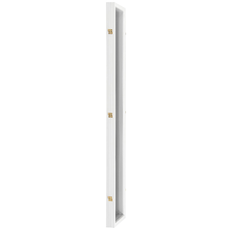 6 Ft. Tall Clear Screen Black 4 Panel, White, 4, 7 ft