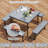 Picnic Table Bench Set For 4-8 People With Umbrella Hole All-weather Hdpe Tabletop White-1605194720