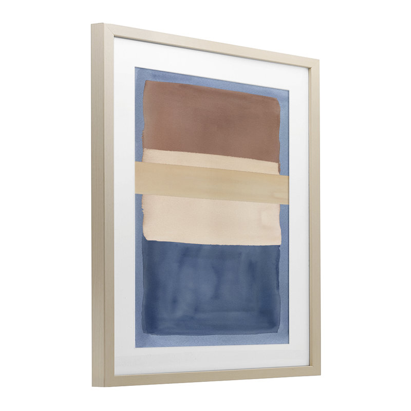 «Fun with Blue», reproduction encadrée sous verre, par Nina Jacobs, Cadre de récolte en pin, H 16 po x l 13 po