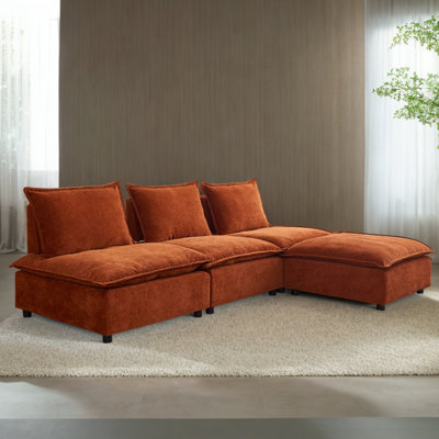 Modern Armless L-Shaped Sectional Sofa Couch With Ottoman - Modular Design -  Hokku Designs, DA6CB74D1BEA43C0A45186E5F826AF6D