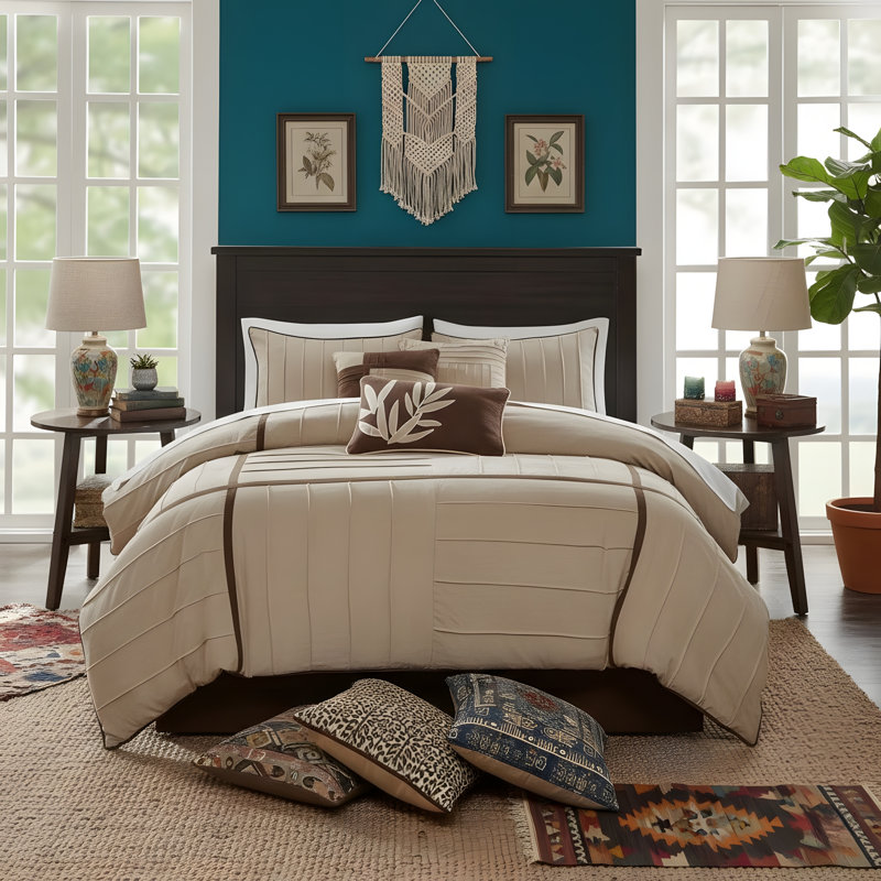Faux Suede Comforter 7 Piece Set