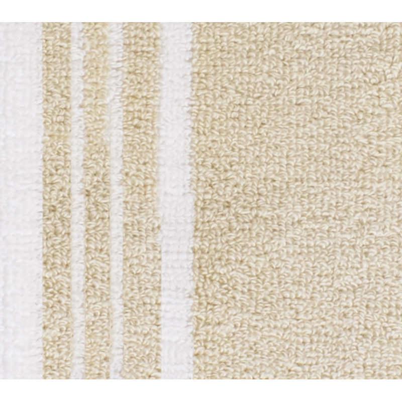 All-Clad Dual Striped Tea Towel, Almond