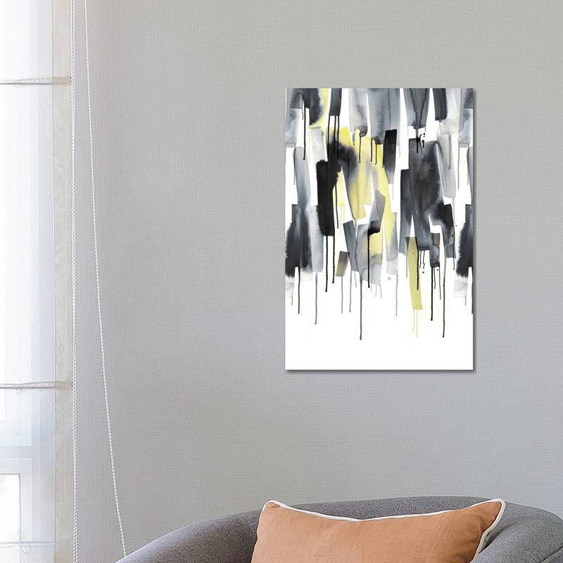 Watercolor Stripes Ultimating Gray by Ninola Design - Wrapped Canvas Gallery-Wrapped Canvas Giclée, 66.04 cm H x 45.72 cm W