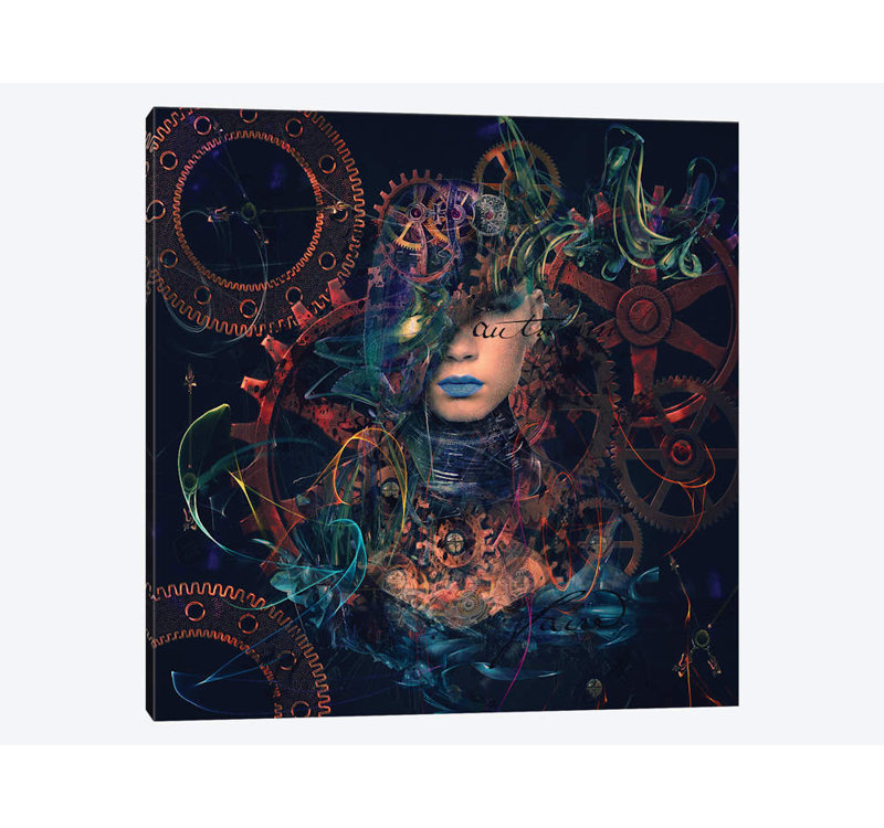 " Reincarnation " by Natalia Simongulashvili, Black Framed Paper, White, 24" H x 24" W x 1" D