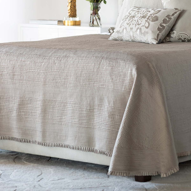 Battersea Coverlet, Taupe, Queen Bedspread