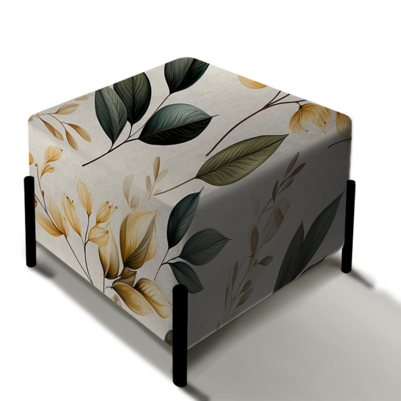 Vintage Leaves - repose-pieds carré Plants