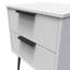 Turah 2 Drawer Bedside Cabinet (Ready Assembled)-1480829102