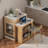 Kitchen Island With Extendable Dining Table, Double-sided Storage, 2 Drawers, Power Outlet-1374276036-1374276033