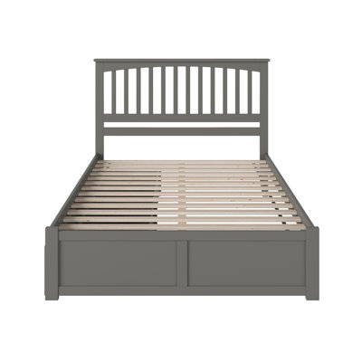 Mission Solid Wood Platform Bed with Footboard & Storage Drawers