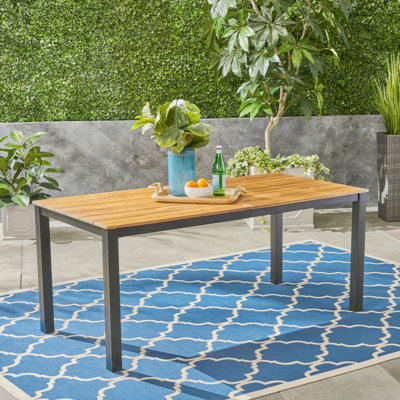 Starr Rectangular Acacia Solid Wood Outdoor Dining Table ,