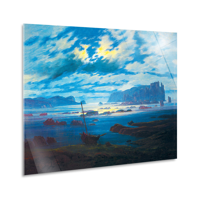 North Sea by Moonlight 1 Piece Painting, 70cm H x 100cm W, Plastic/Acrylic
