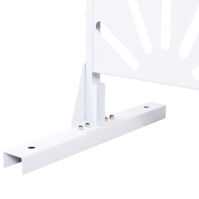 Paravent en métal blanc H 76 po x l 76 po - Créez un espace de bureau privé autoportant en H48 po pour le jardin, Blanc