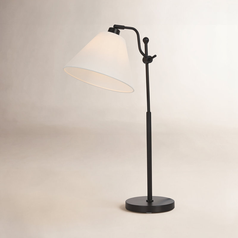 Lampe de table 1 lumière avec bras réglable, Noir mat