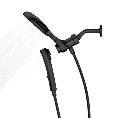 Douche combinée Verso avec cadran Infiniti en noir mat