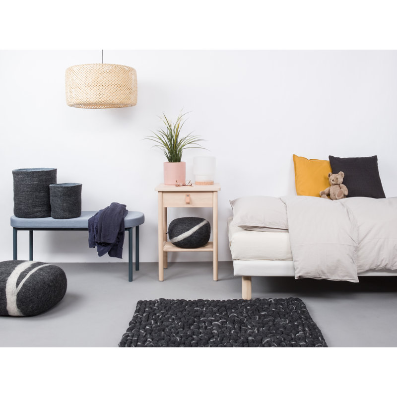 Geometric Hand Woven Area Rug, Rectangular 70 x 100cm