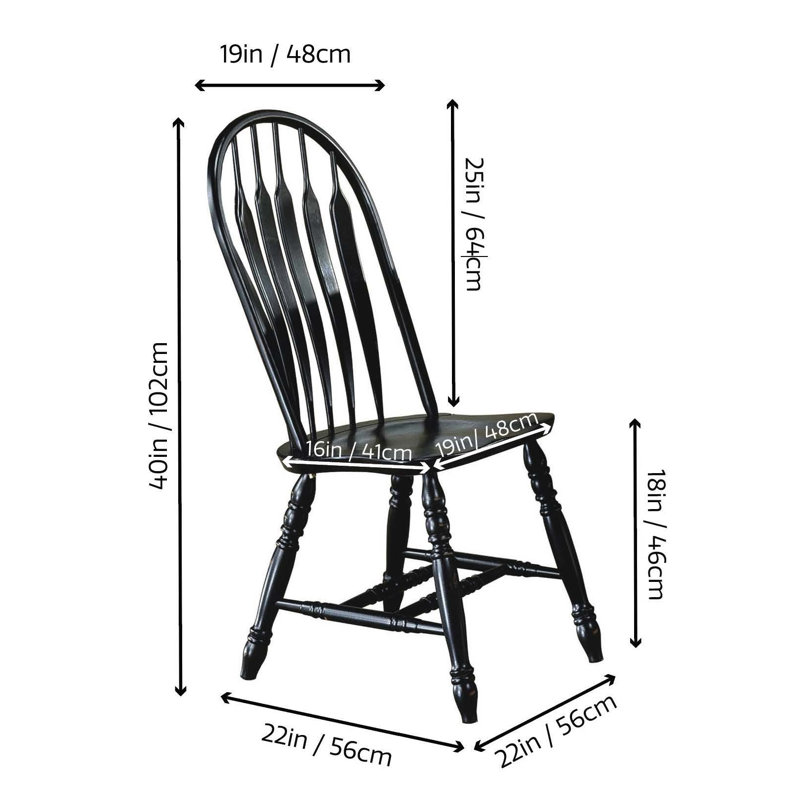 Azizi 17'' H Solid Wood Side Chair, Rich Honey Light Oak