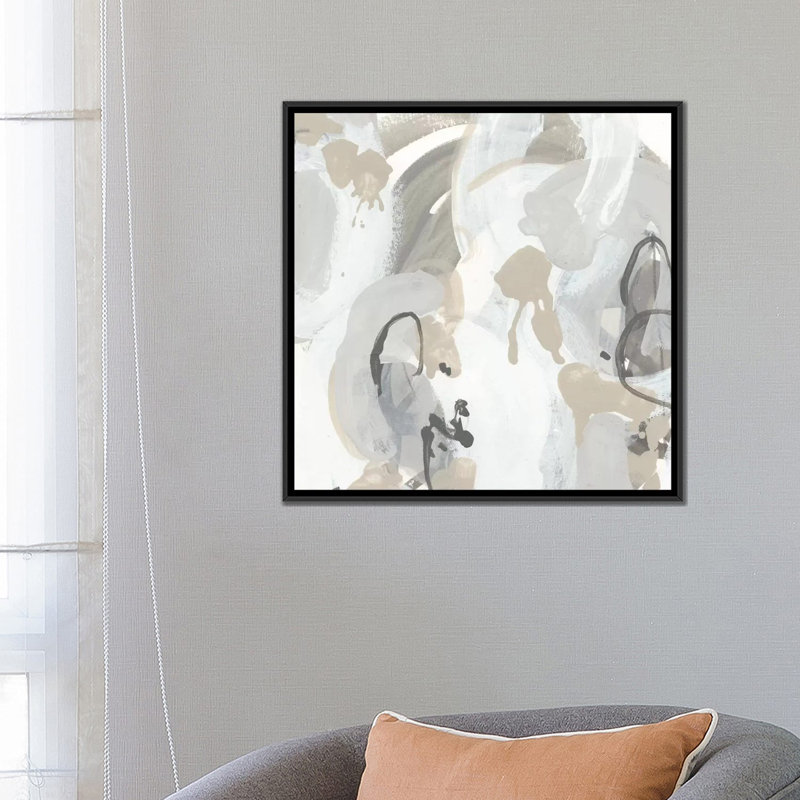 « oscille iii », reproduction sur toile, H 18 po x l 18 po x P 1,5 po, Toile avec cadre noir
