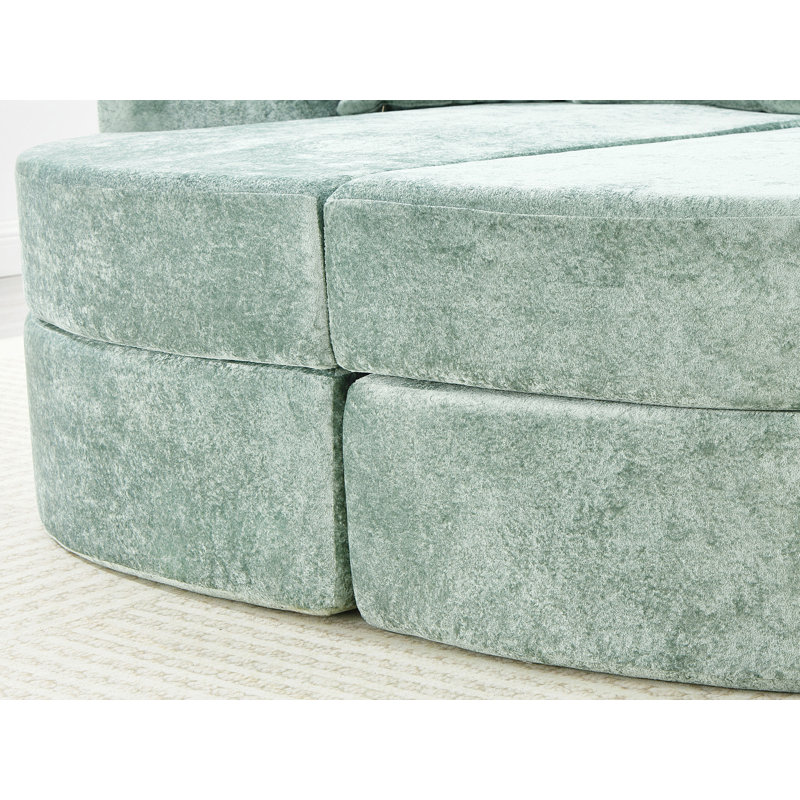 Fauteuil demi-tonneau rembourré avec porte-gobelets, Vert