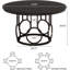 Round Metal Base Dining Table-1571544072