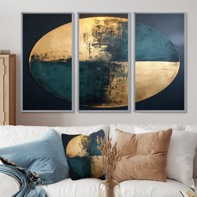 Ensemble de reproductions d'art mural Golden Balance Moon New Balance - minimalisme