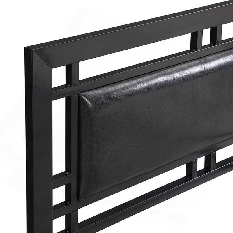 Twin Size Metal Bed Sturdy System Metal Bed Frame ,Modern Style And Comfort To Any Bedroom ,Black