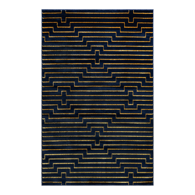 Nikica Geometric Area Rug , Rectangle 5'3" x 8'