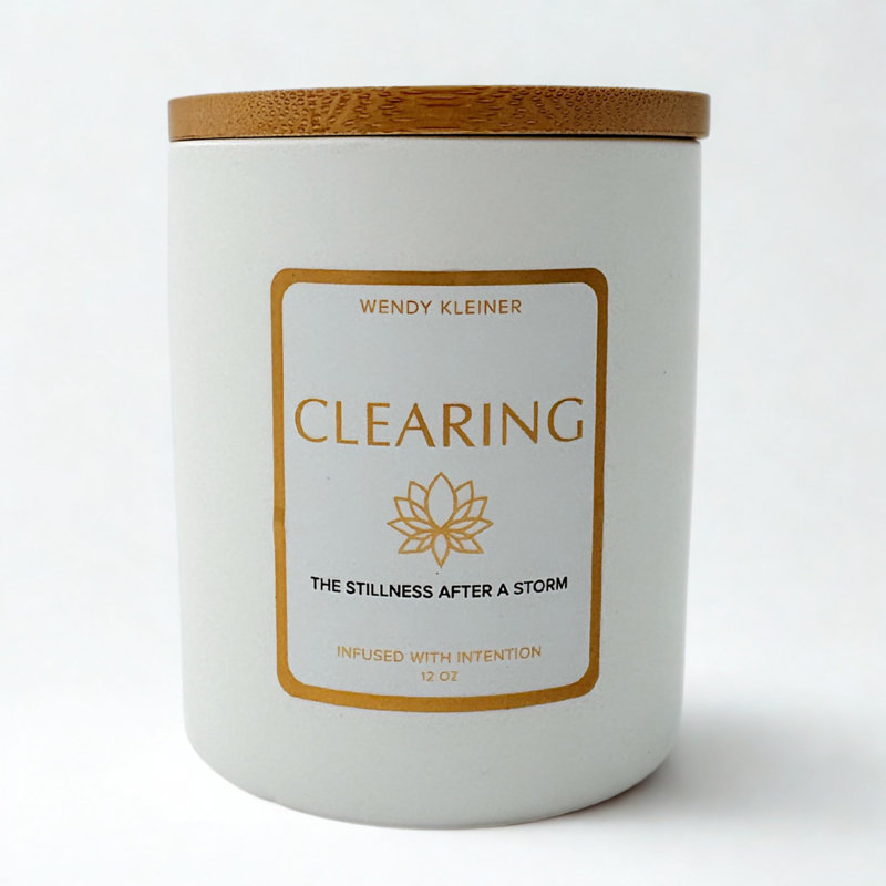 Bougie Clearing Intention - Nettoyez votre espace et votre esprit - Bougie parfumée au soja et à la noix de coco pour le bien-être affectif - Bougie de luxe prête à offrir par Wendy Kleiner