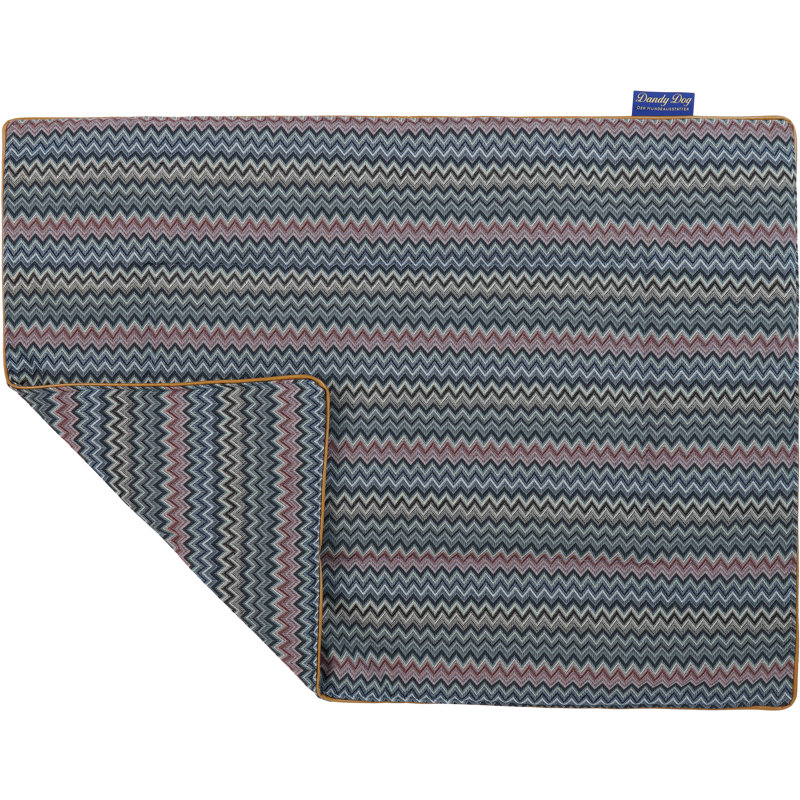 Zik Zak Cotton Blend Fabric Pet Blanket, Dark Blue, 80cm L x 60cm W