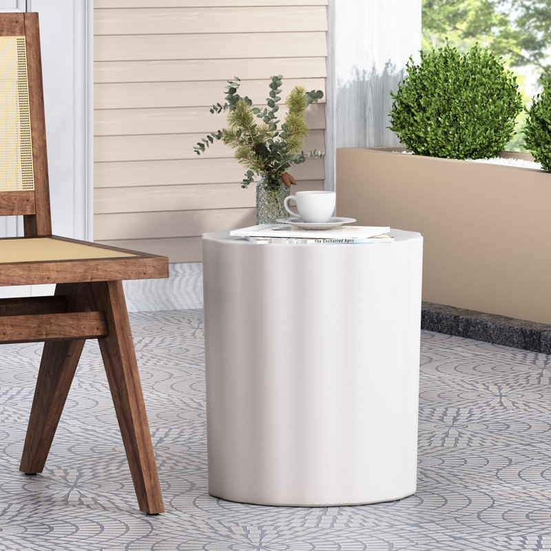 Outdoor Lightweight Concrete Side Table