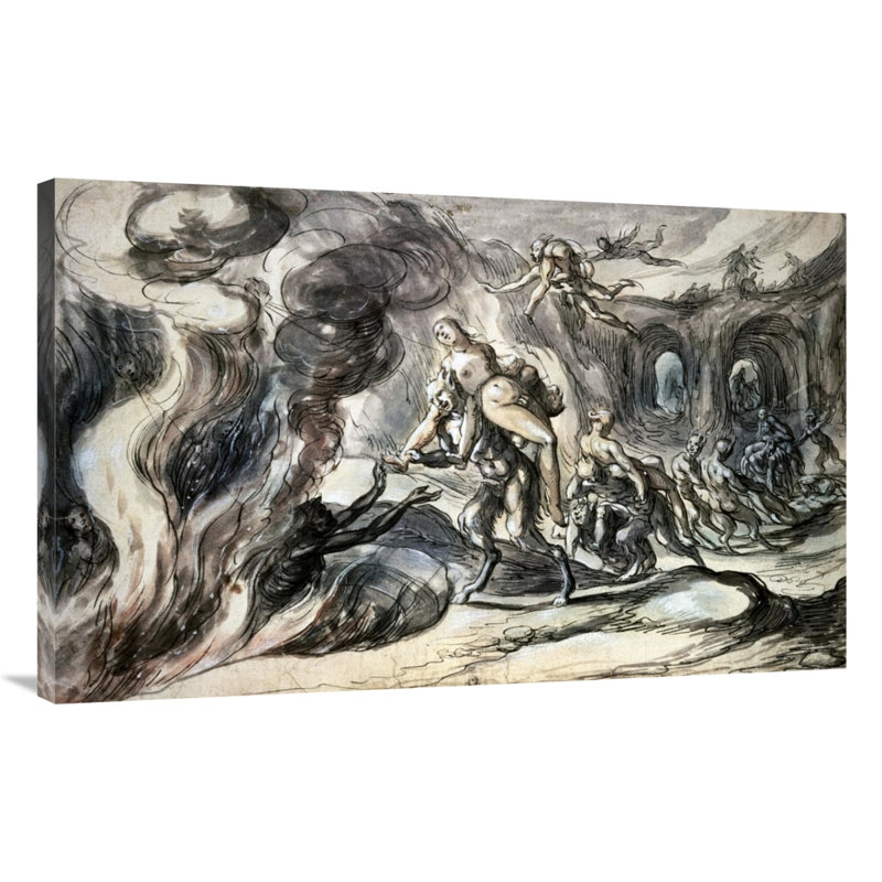 " Eurydice In Hell ", 25" H x 40" W x 2" D