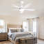 Ventilateur de plafond 42 pouces avec lumière et moteur réversible CC à 6 vitesses Cotnrol